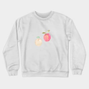 Watercolor Peaches and greenery Crewneck Sweatshirt